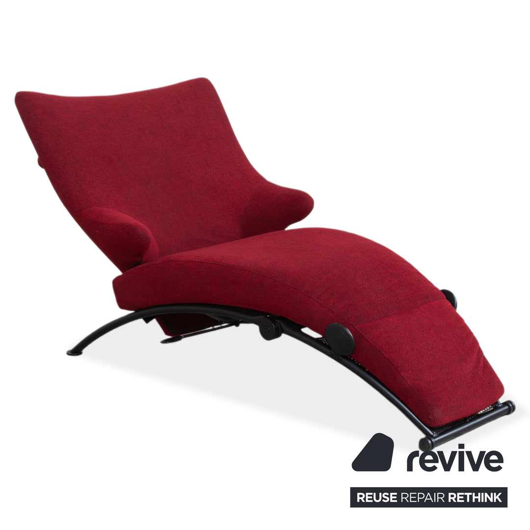 WK Solo 699 Armchair red fabric reupholstered manual function