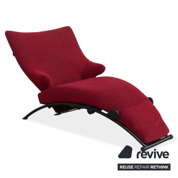 WK Solo 699 Armchair red fabric reupholstered manual function