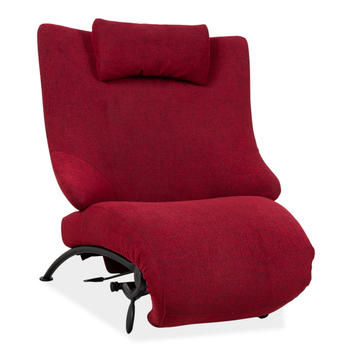 WK Solo 699 Armchair red fabric reupholstered manual function
