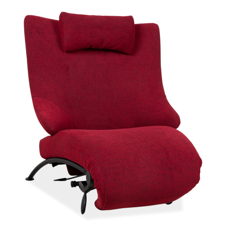 WK Solo 699 Armchair red fabric reupholstered manual function