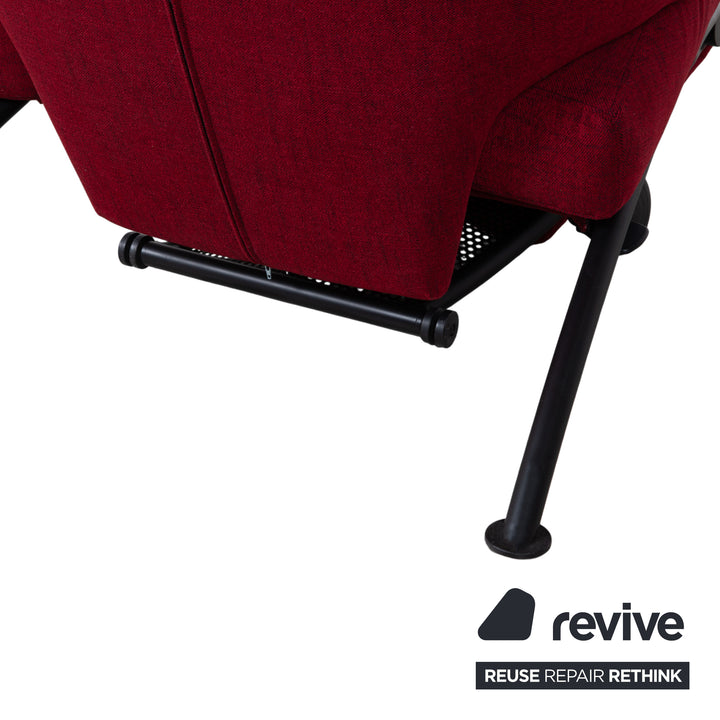 WK Solo 699 Armchair red fabric reupholstered manual function