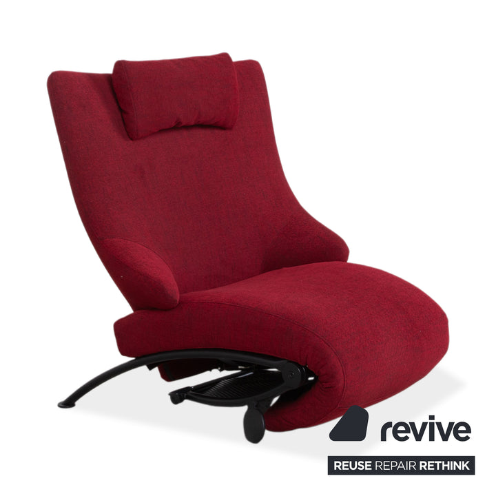 WK Solo 699 Armchair red fabric reupholstered manual function