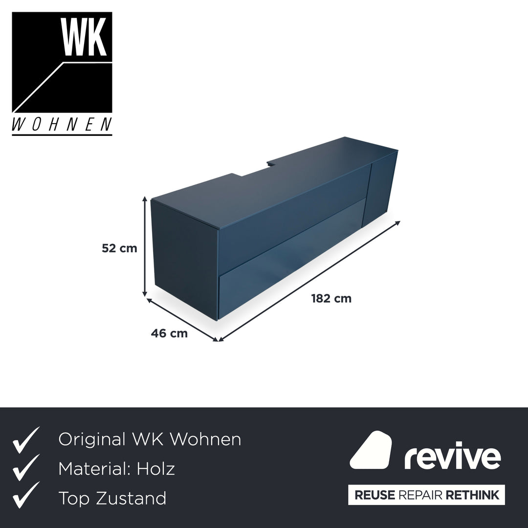 WK Wohnen 419 Intono Holz Sideboard Blau manuelle Funktion