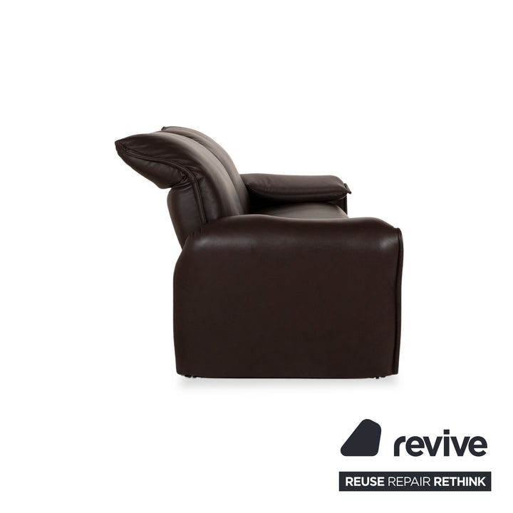 WK Wohnen 582 ELT divano a due posti in pelle marrone con funzione elettrica e manuale