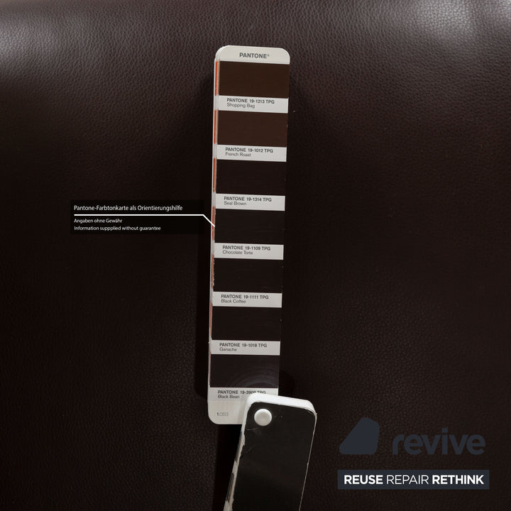 WK Wohnen 582 ELT Leder Zweisitzer Braun elektrische und manuelle Funktion Sofa Couch