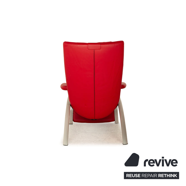 WK Wohnen Flex 679 Leder Sessel Garnitur Rot manuelle Funktion