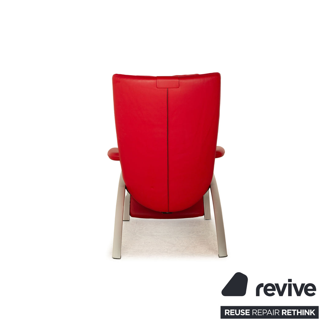 WK Wohnen Flex 679 ensemble fauteuil en cuir rouge fonction manuelle