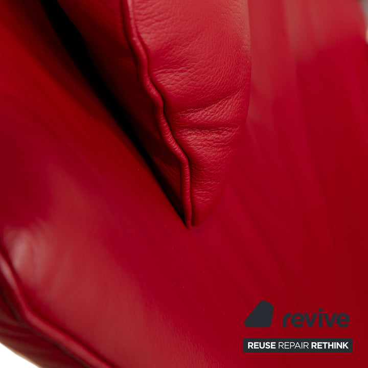 WK Wohnen Flex 679 Fauteuil en cuir Rouge fonction manuelle