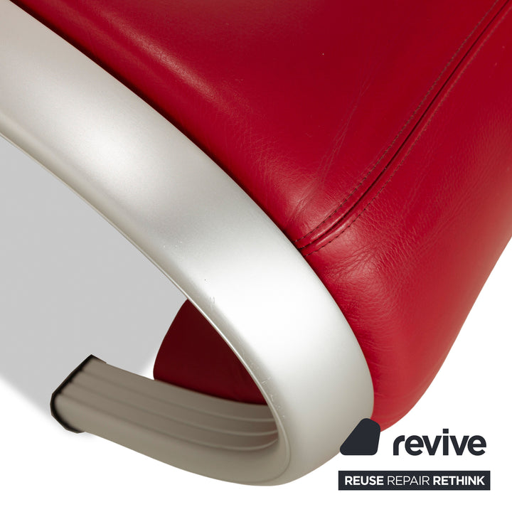 WK Wohnen Flex 679 Fauteuil en cuir Rouge fonction manuelle