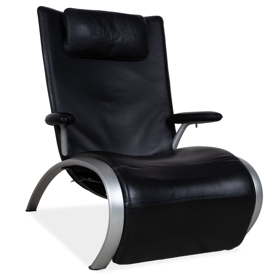 WK Wohnen Flex 679 Leder Sessel Schwarz Manuelle Funktion