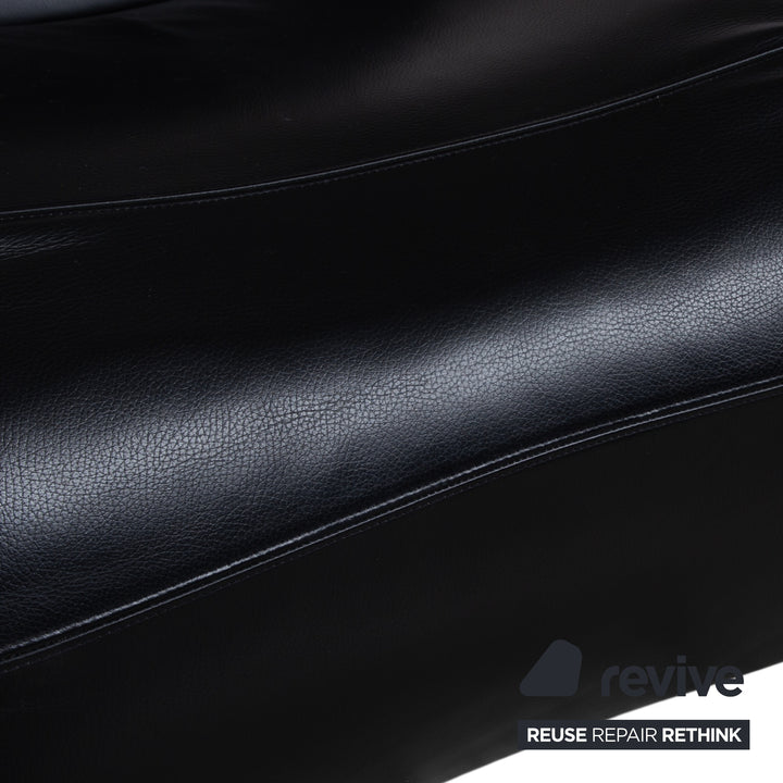WK Wohnen Flex 679 Leder Sessel Schwarz Manuelle Funktion