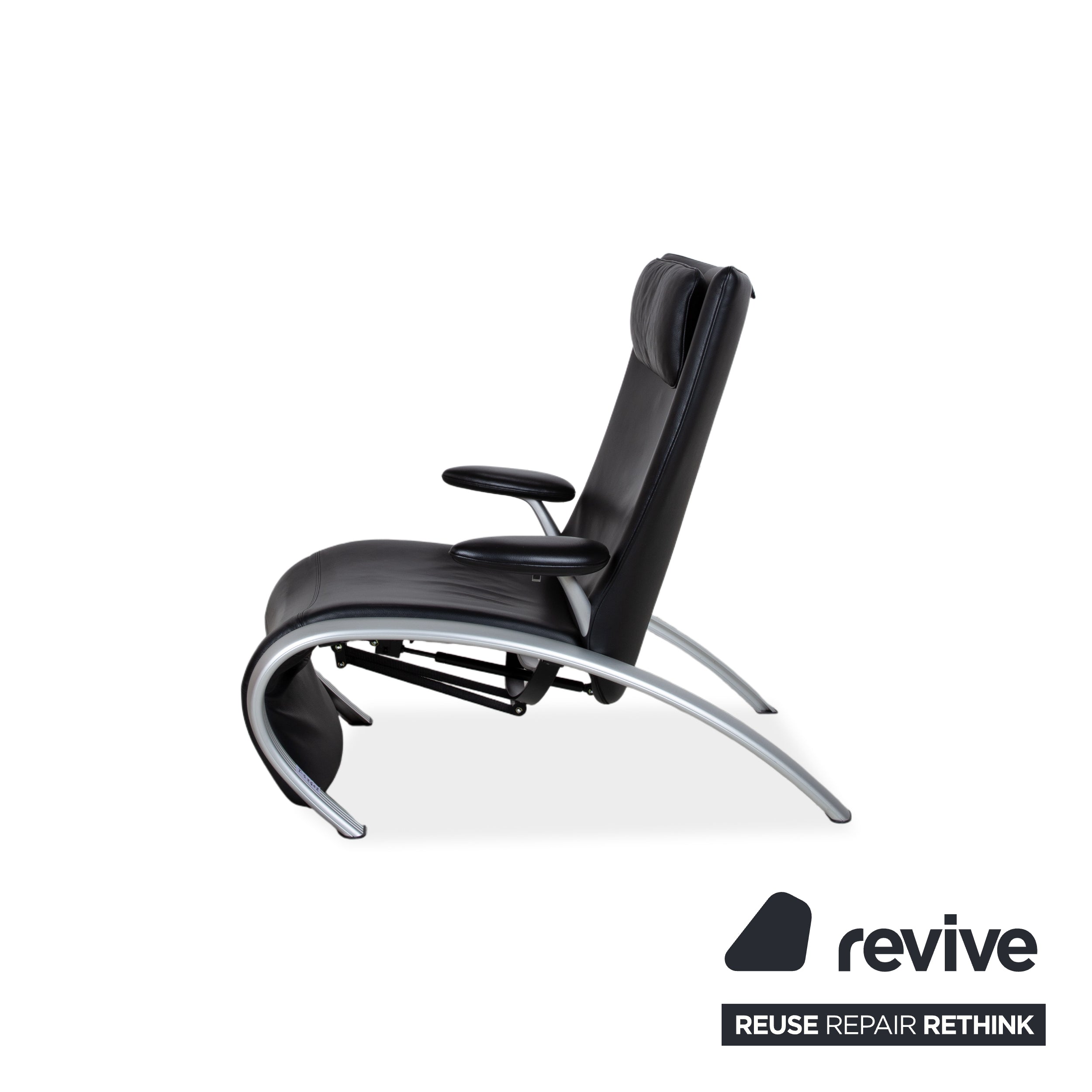 WK Wohnen Flex 679 Leather Armchair Black Manual Function