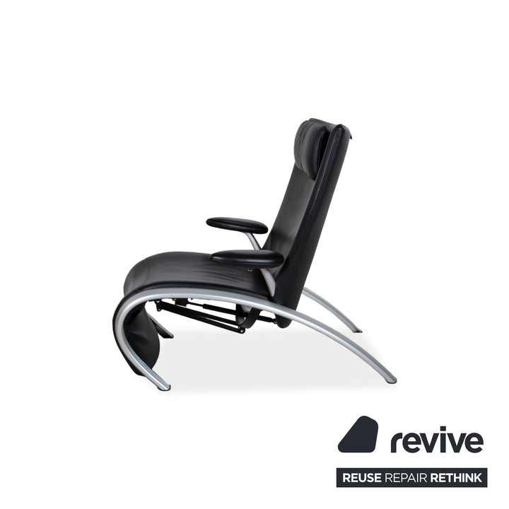 WK Wohnen Flex 679 Leather Armchair Black Manual Function