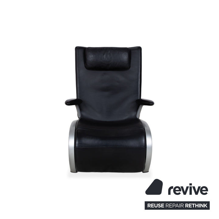 WK Wohnen Flex 679 Leder Sessel Schwarz Manuelle Funktion