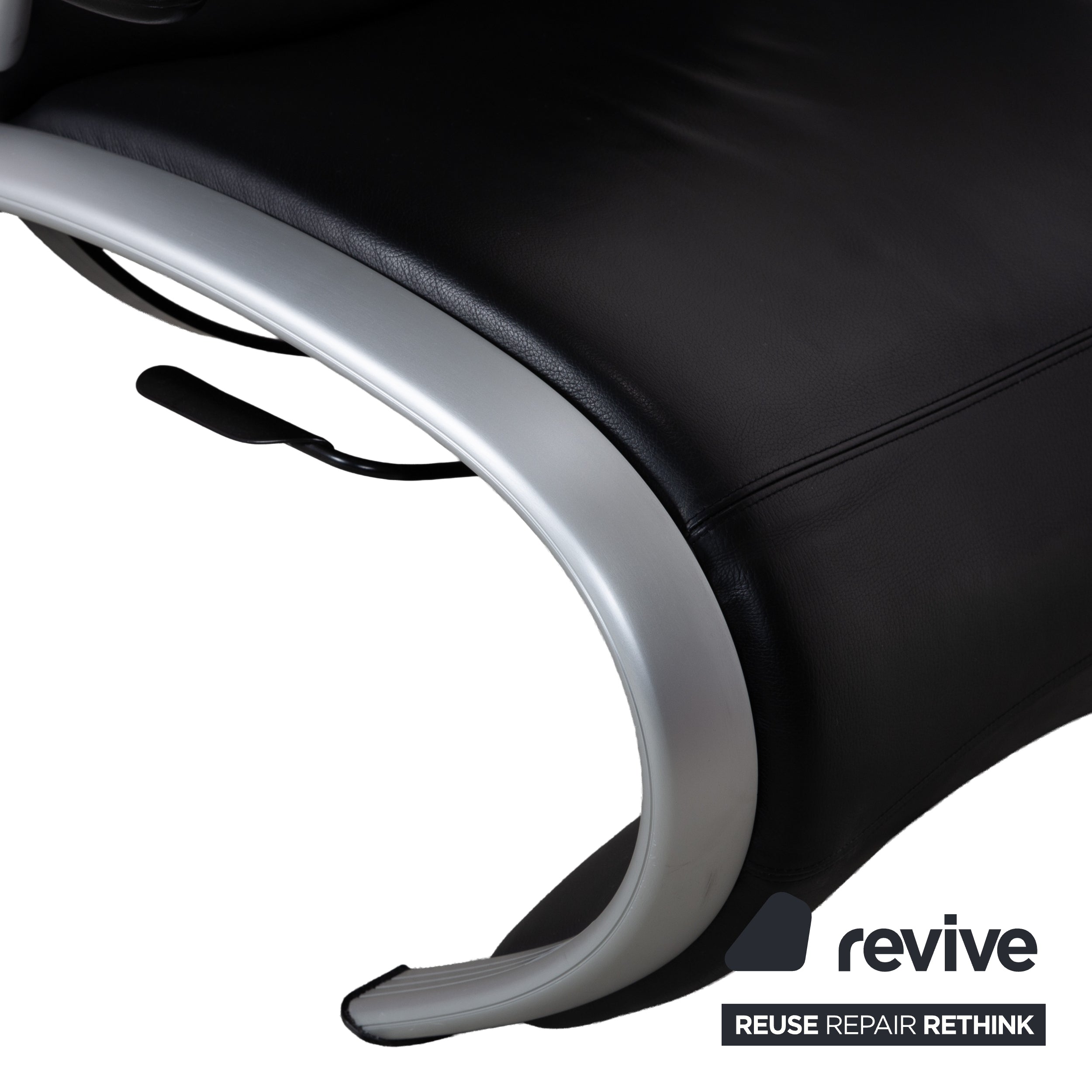 WK Wohnen Flex 679 Leather Armchair Black Manual Function