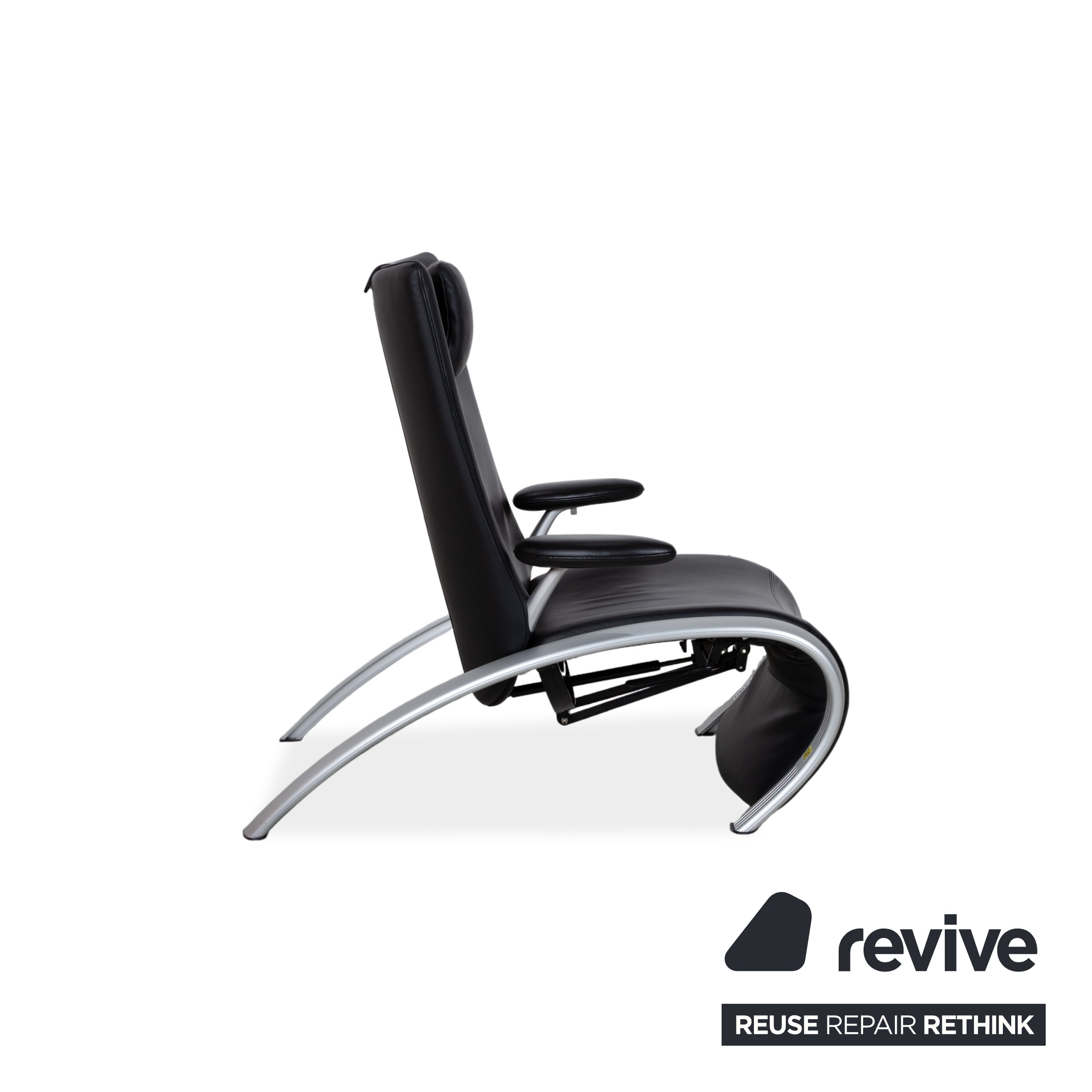 WK Wohnen Flex 679 Leather Armchair Black Manual Function