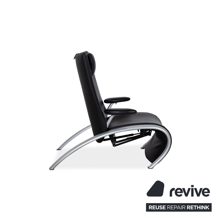 WK Wohnen Flex 679 Leather Armchair Black Manual Function
