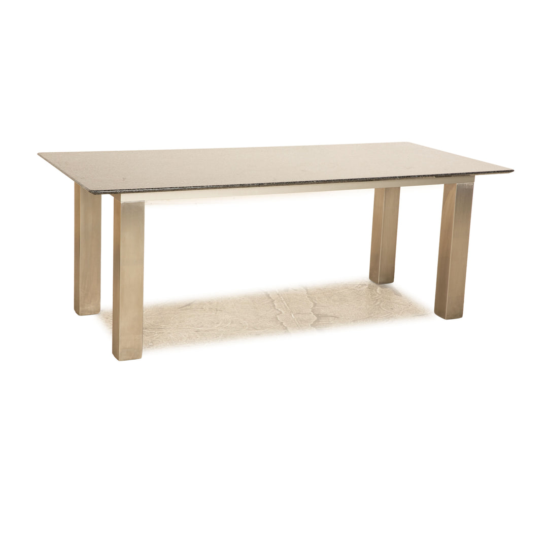 Mesa de comedor WK Wohnen Granit gris Blue Pearl piedra