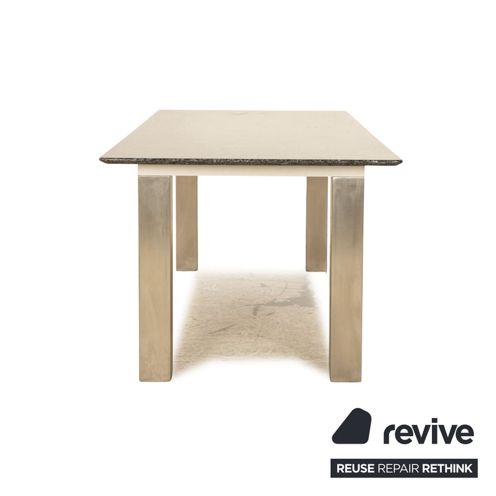 Mesa de comedor WK Wohnen Granit gris Blue Pearl piedra