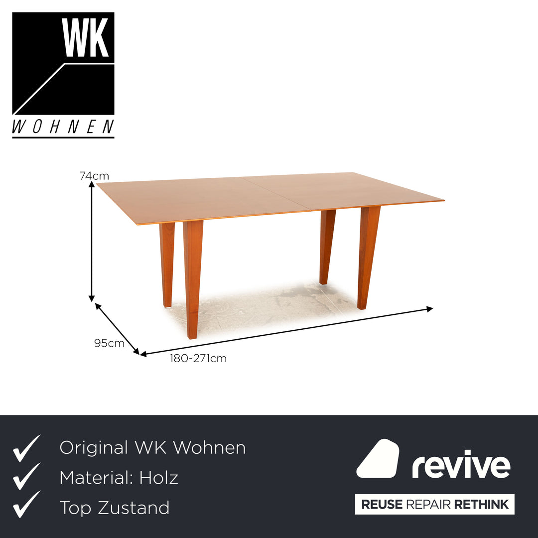WK Wohnen wooden dining table brown extendable 180/226/271 x 74 x 95