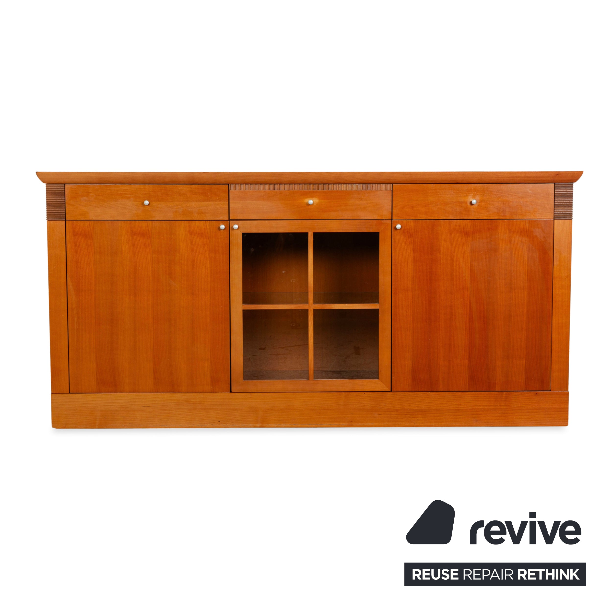 WK Wohnen Holz Sideboard Braun Innenbeleuchtung