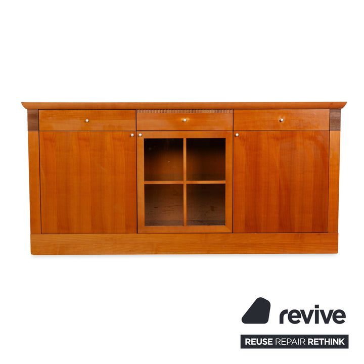 WK Wohnen Holz Sideboard Braun Innenbeleuchtung