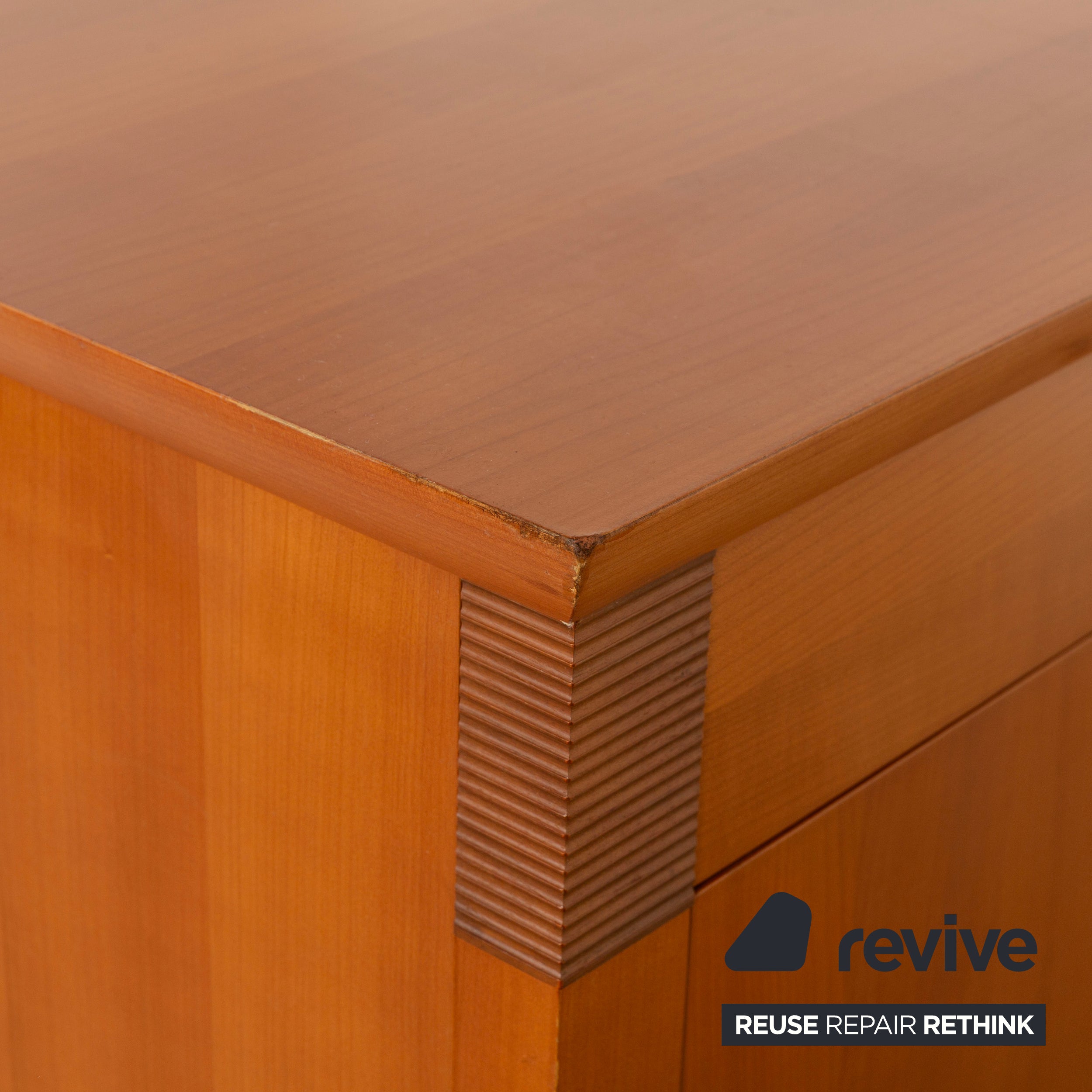 WK Wohnen Holz Sideboard Braun Innenbeleuchtung