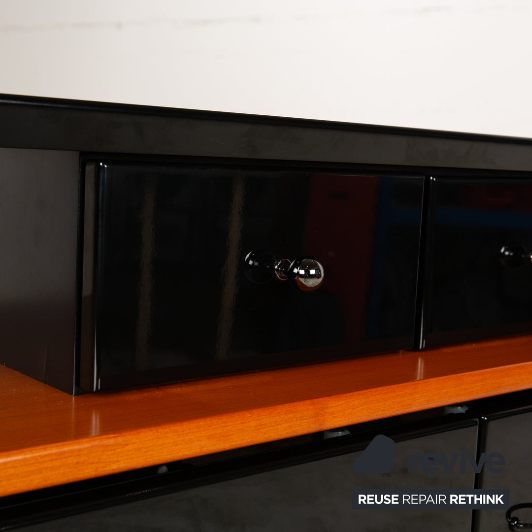 WK Wohnen Holz Sideboard Braun Schwarz