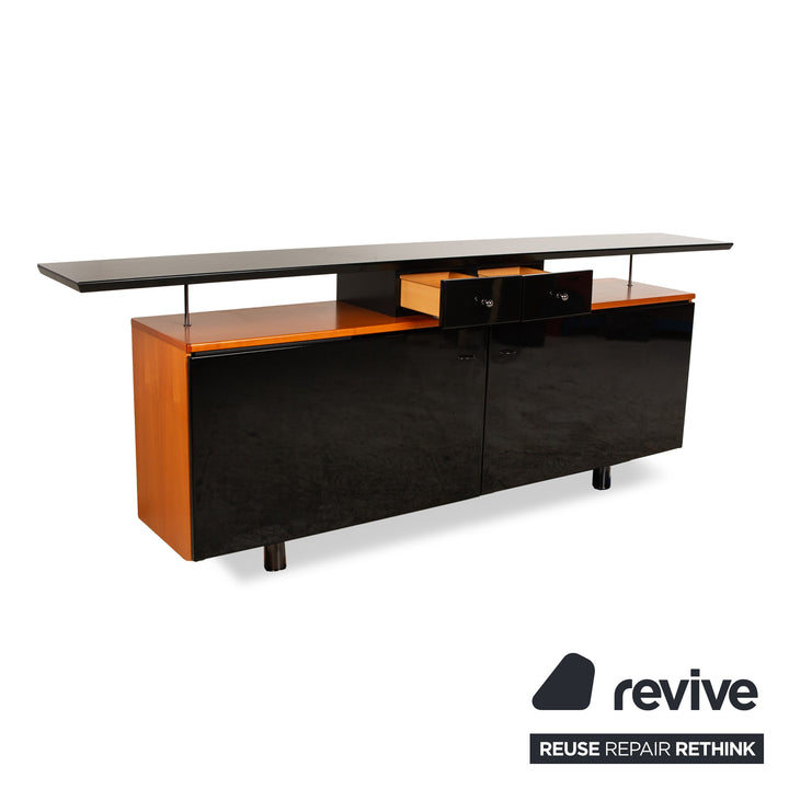 WK Wohnen Holz Sideboard Braun Schwarz