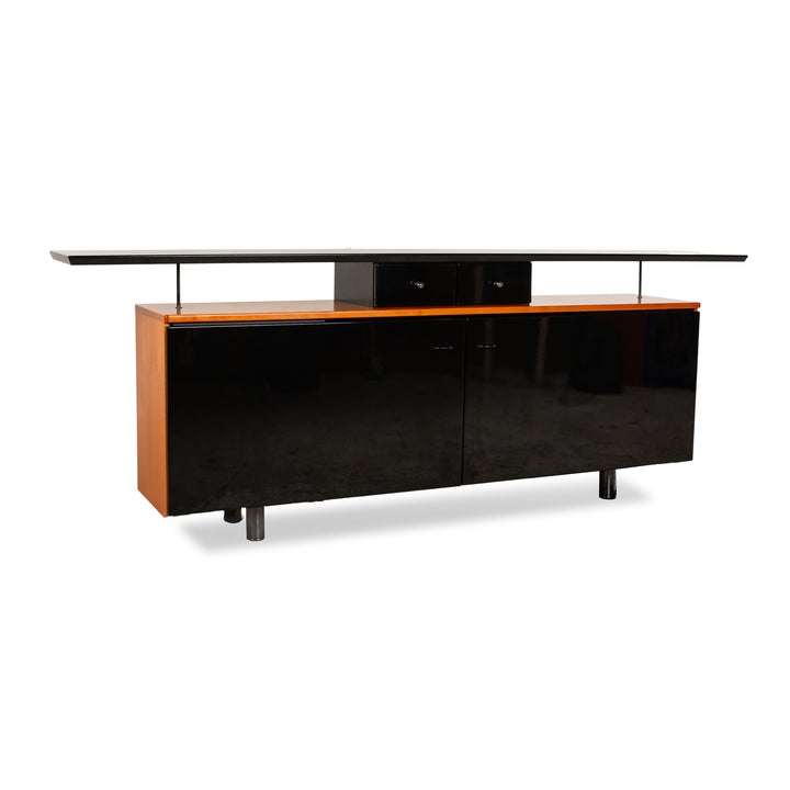 WK Wohnen Holz Sideboard Braun Schwarz