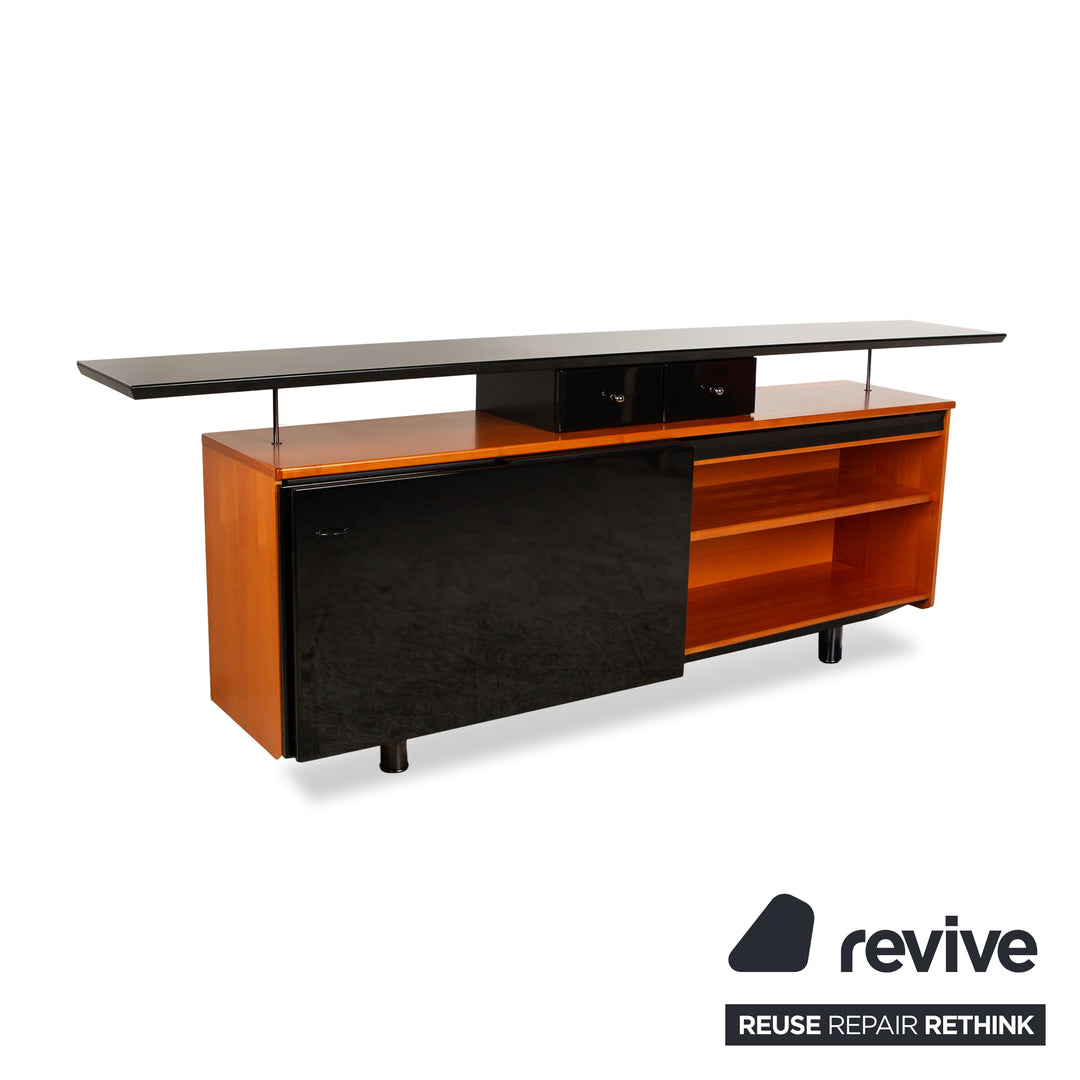 WK Wohnen Holz Sideboard Braun Schwarz