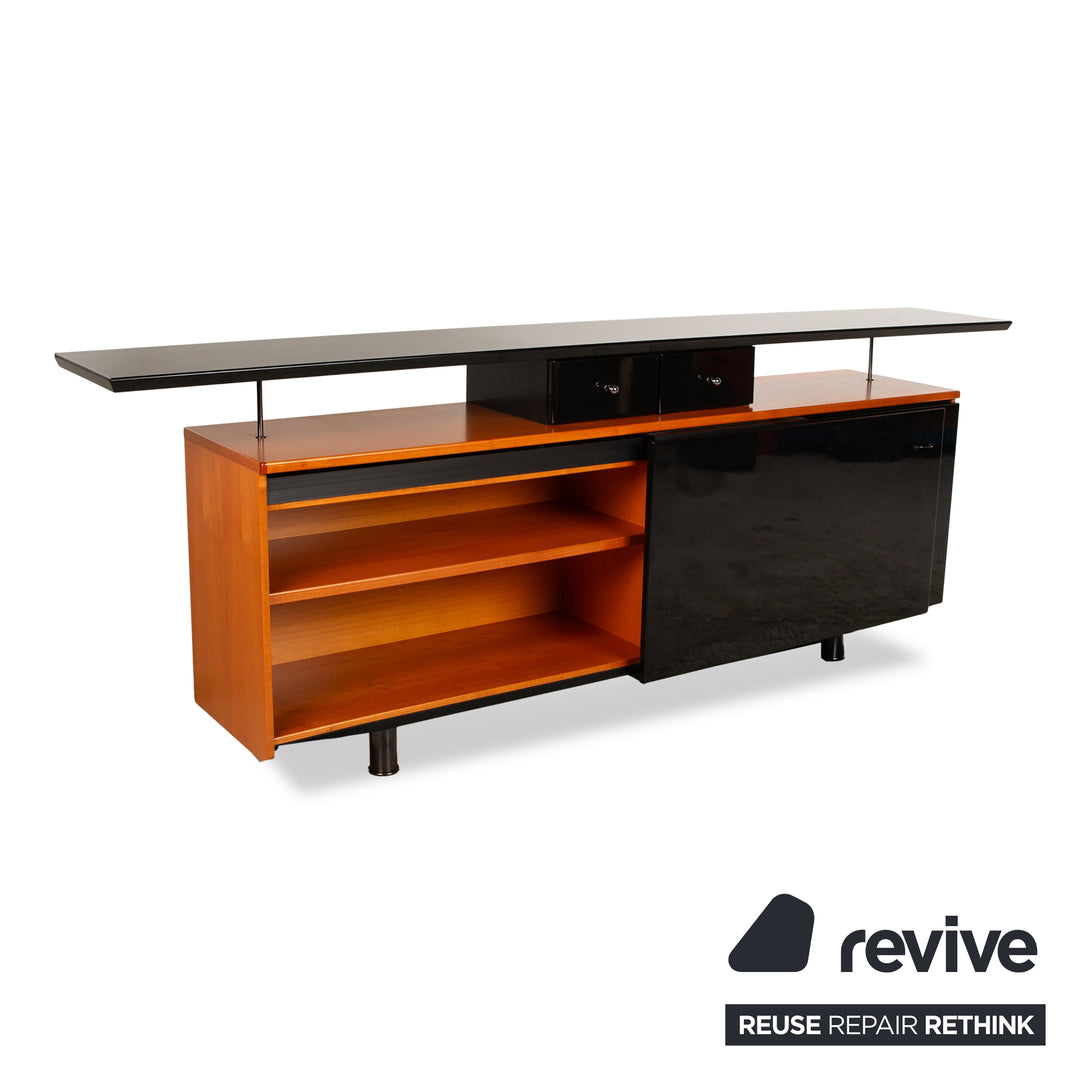 WK Wohnen Holz Sideboard Braun Schwarz