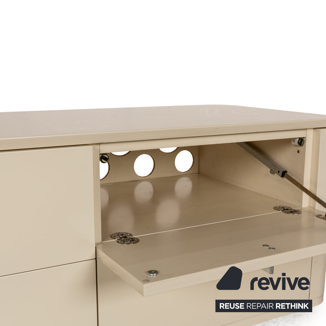 WK Wohnen buffet en bois crème lowboard