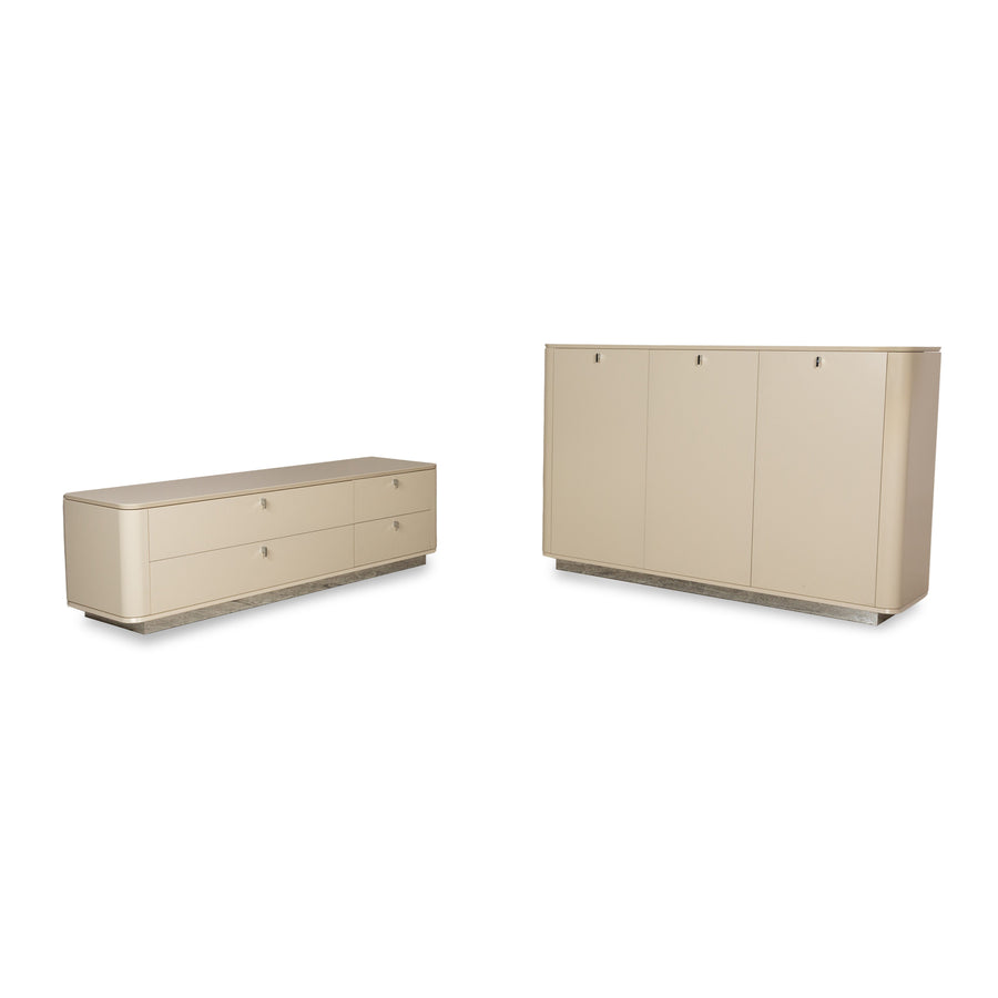 WK Wohnen Wooden Sideboard Set Cream