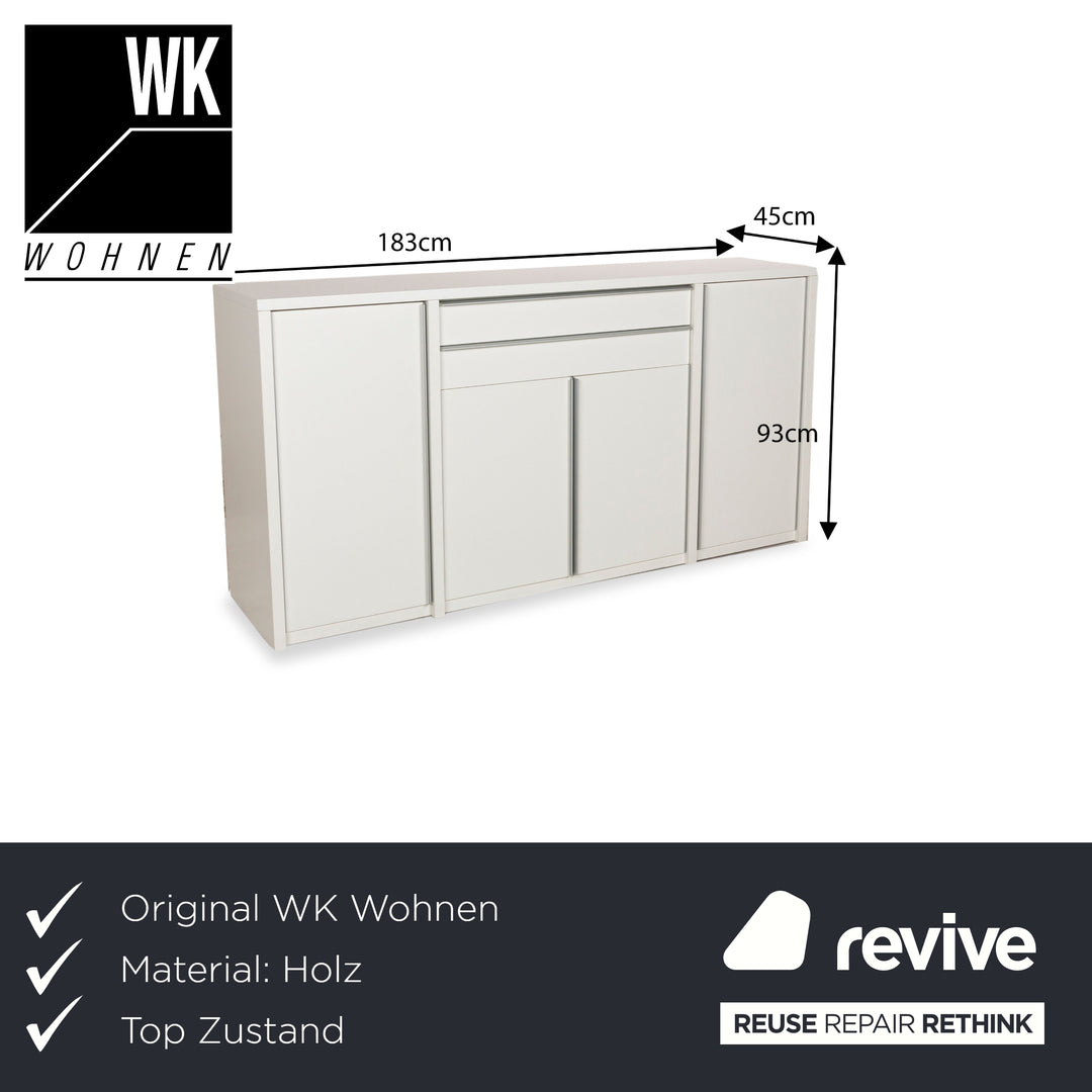 WK Wohnen Holz Sideboard Weiß Wohnzmmer