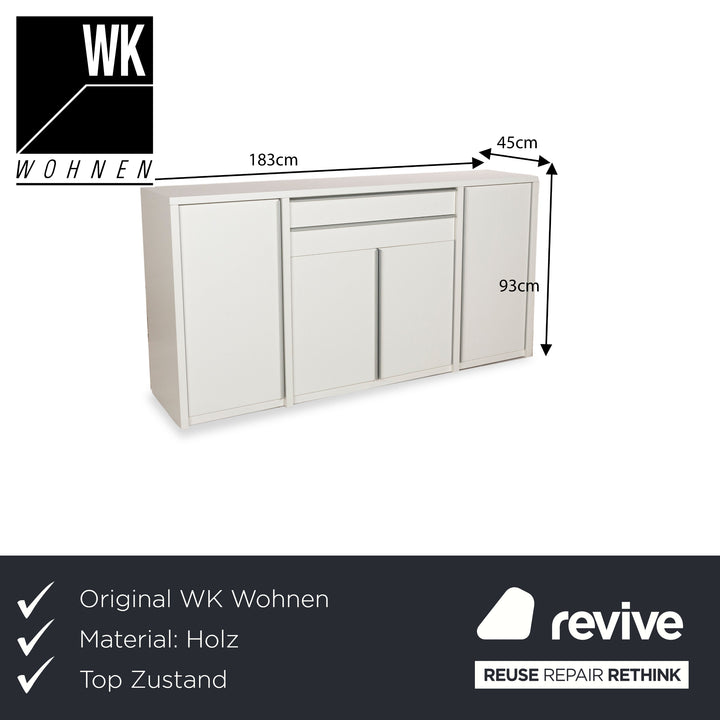 WK Wohnen Holz Sideboard Weiß Wohnzmmer