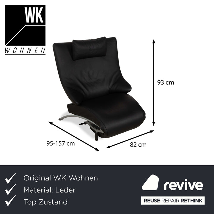 WK Wohnen Solo 699 fauteuil en cuir anthracite fonction manuelle