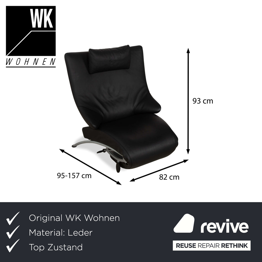 WK Wohnen Solo 699 Leder Sessel Anthrazit manuelle Funktion