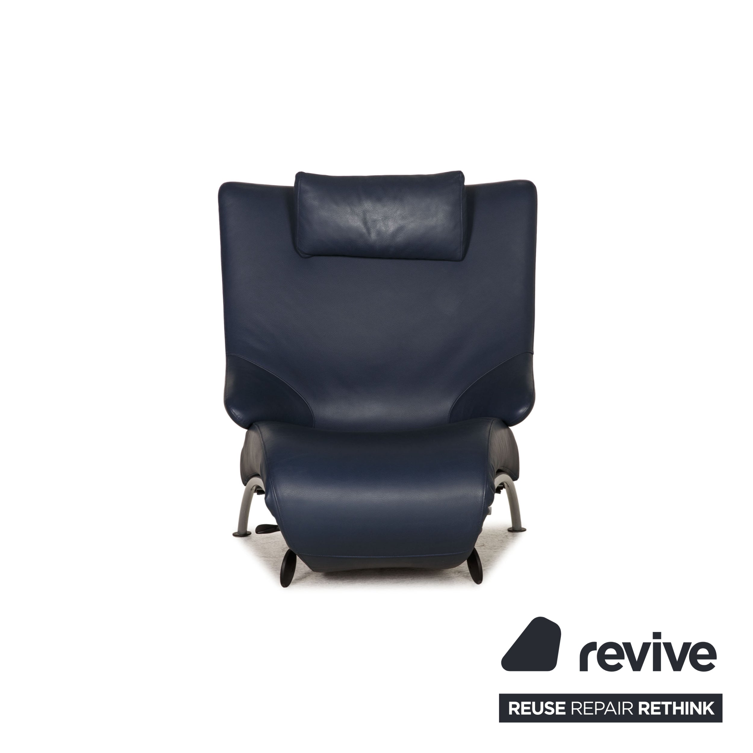 WK Wohnen Solo 699 Leather Armchair Blue Function relax function