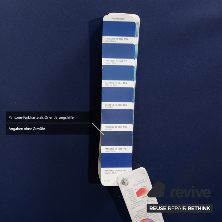 WK Wohnen Solo 699 Leder Sessel Blau manuelle Funktion Liegefunktion