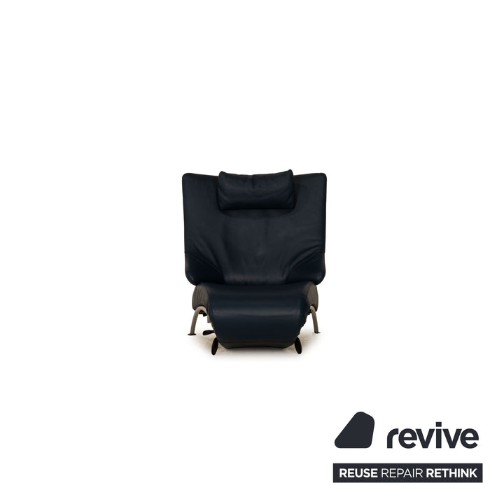 WK Wohnen Solo 699 Leather Armchair Blue Dark Blue Function