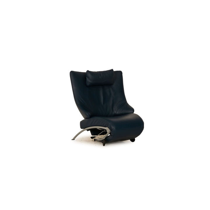 WK Wohnen Solo 699 Leather Armchair Blue Dark Blue Function