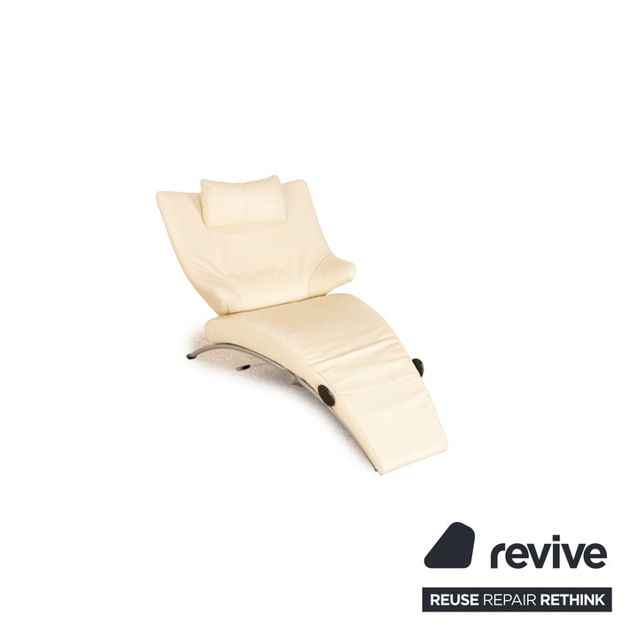 WK Wohnen Solo 699 leather armchair set cream manual function