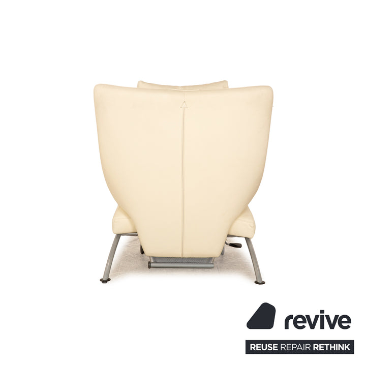 WK Wohnen Solo 699 leather armchair set cream manual function