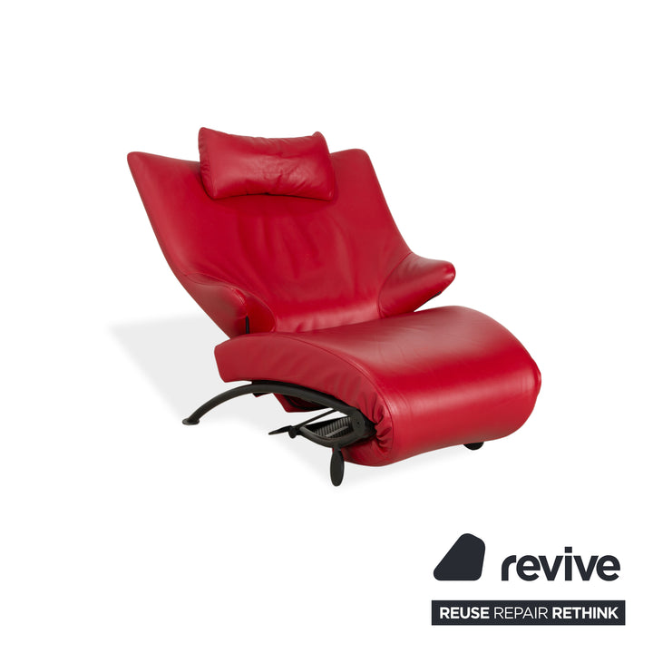 WK Wohnen Solo 699 Leder Sessel Rot manuelle Funktion