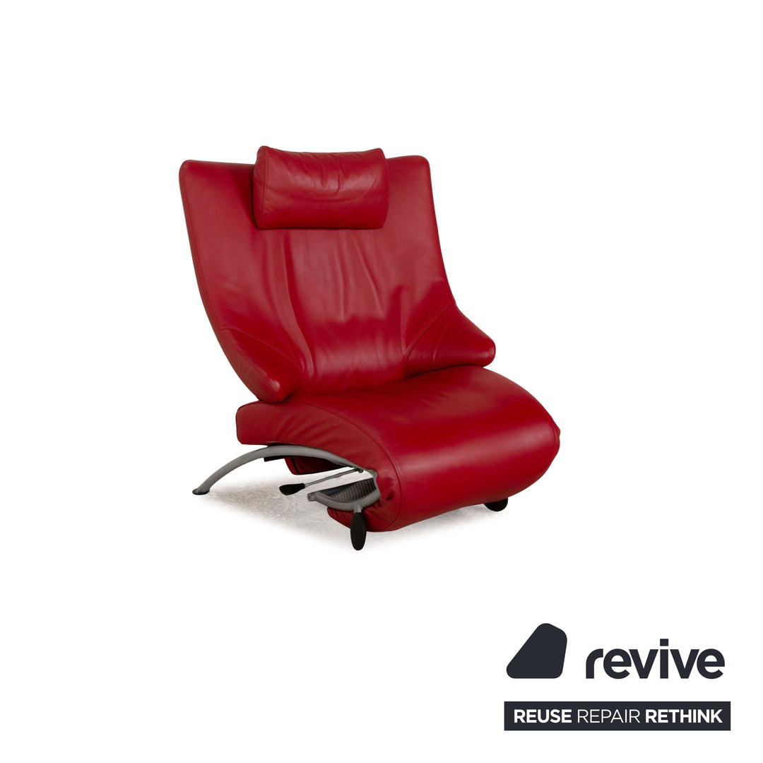 WK Wohnen Solo 699 Leder Sessel Rot manuelle Funktion