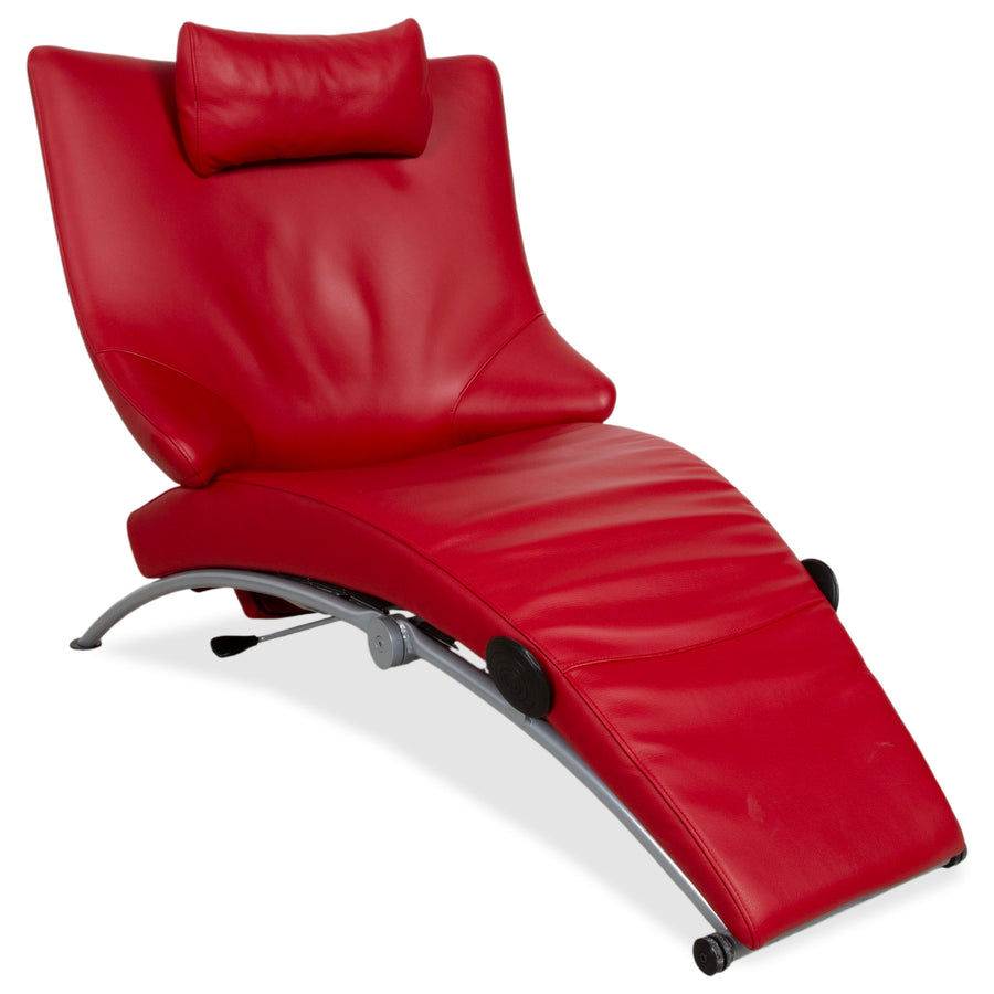 WK Wohnen Solo 699 leather armchair red manual function