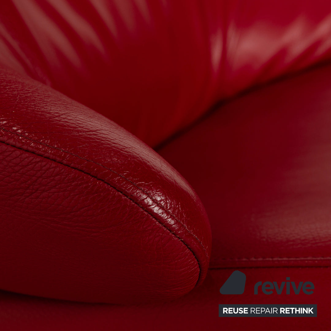 WK Wohnen Solo 699 Fauteuil en cuir Rouge fonction manuelle