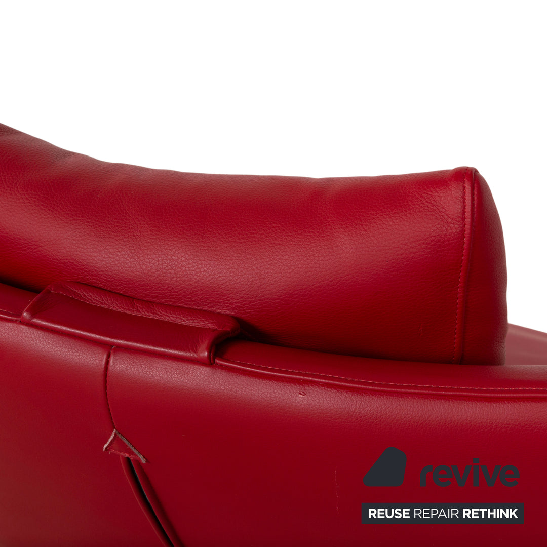 WK Wohnen Solo 699 leather armchair red manual function