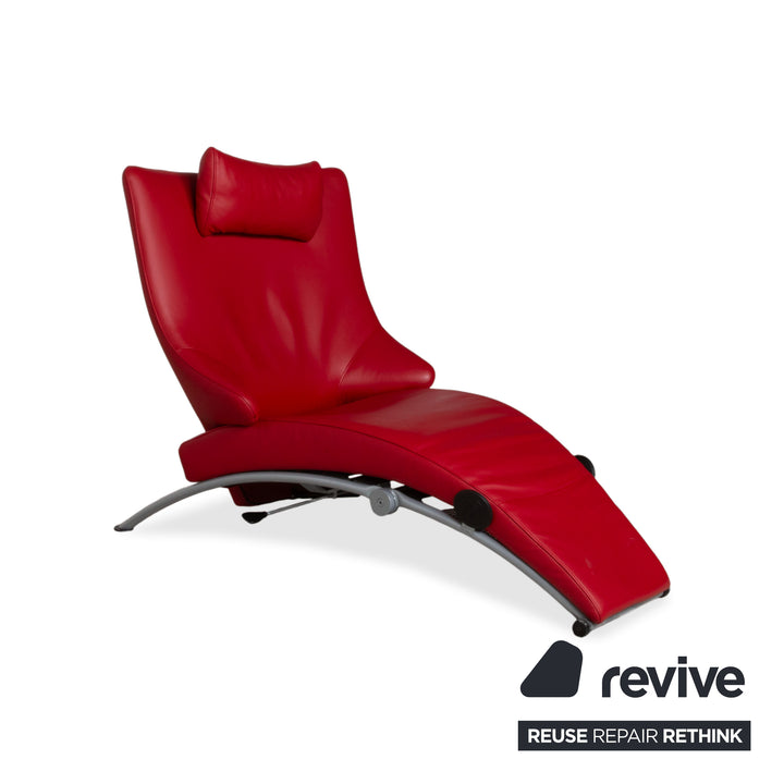 WK Wohnen Solo 699 leather armchair red manual function